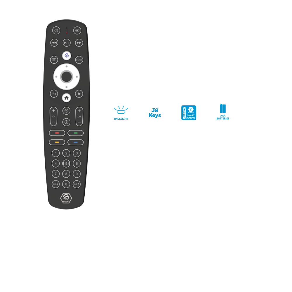 BuzzTV BT-400 remote included with the X5