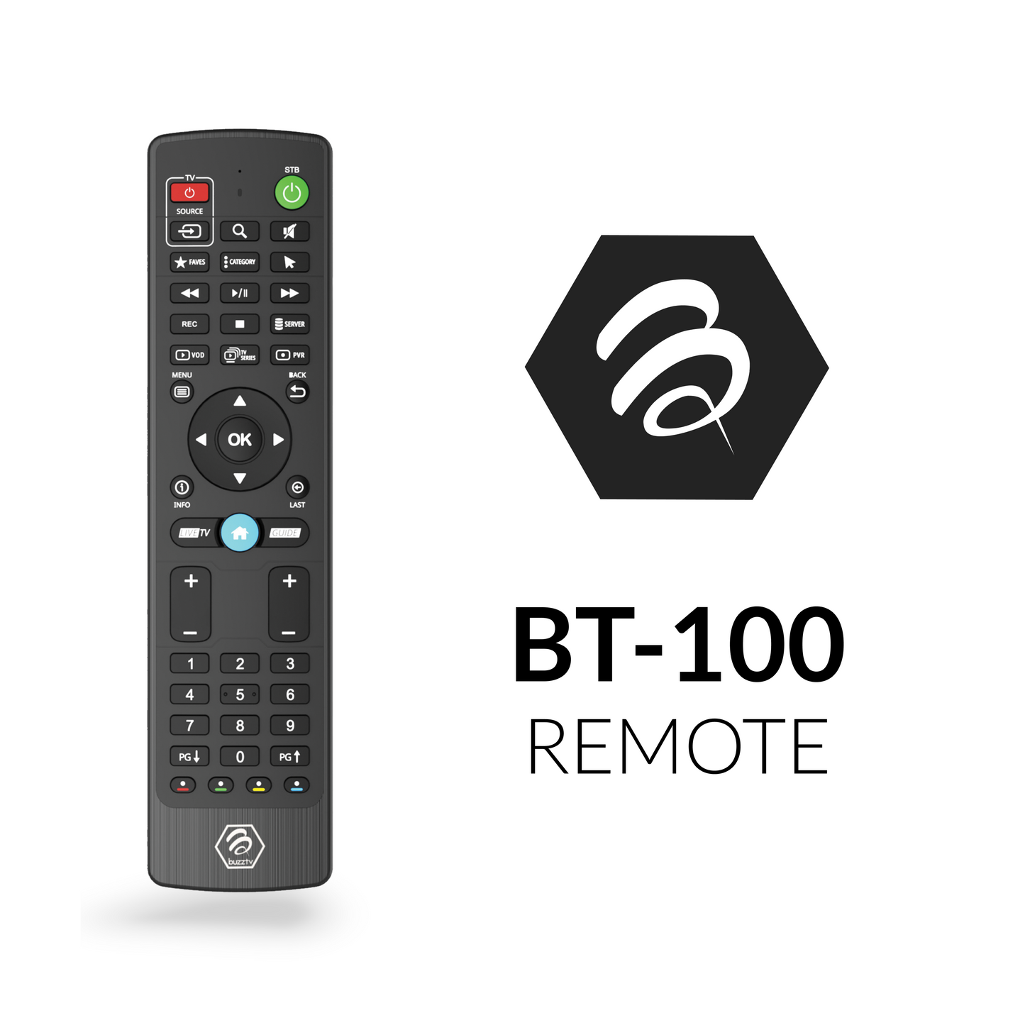 BuzzTV BT-100 factory replacement remote control