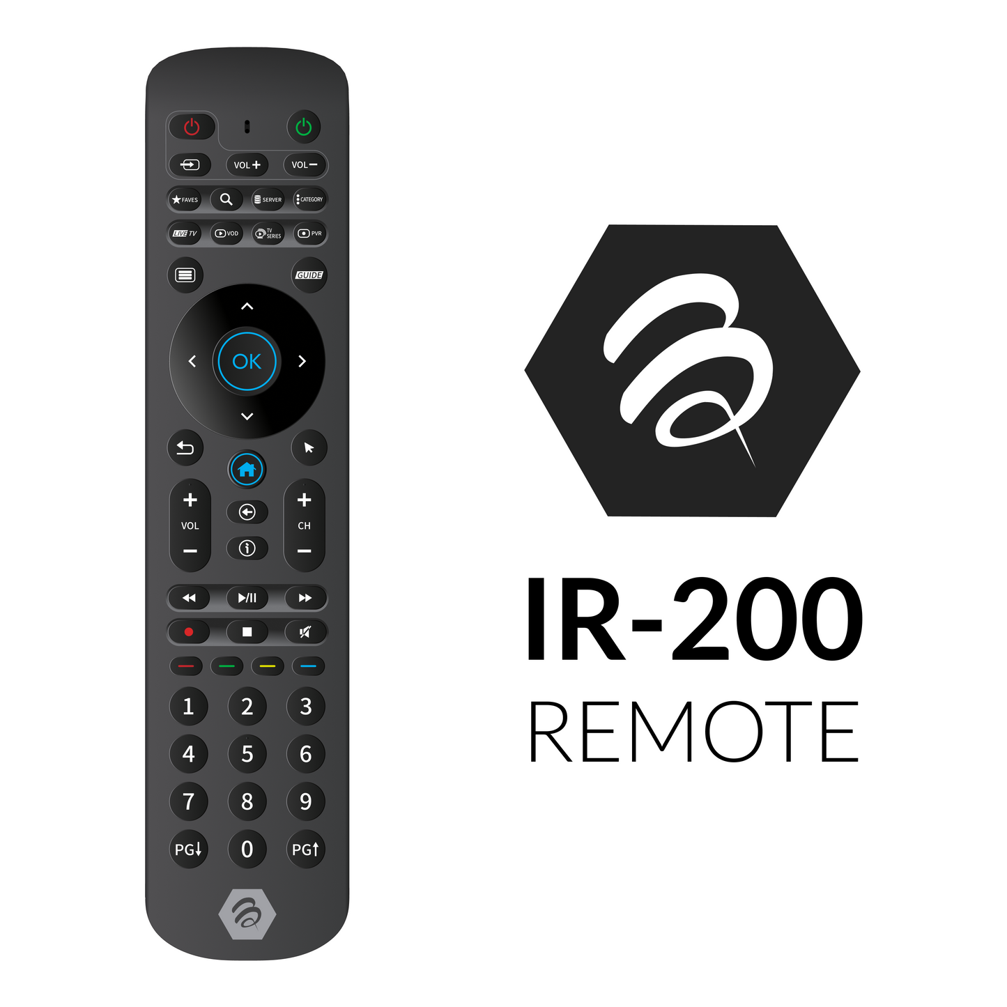 BuzzTV IR-200 remote included with the E5 SE