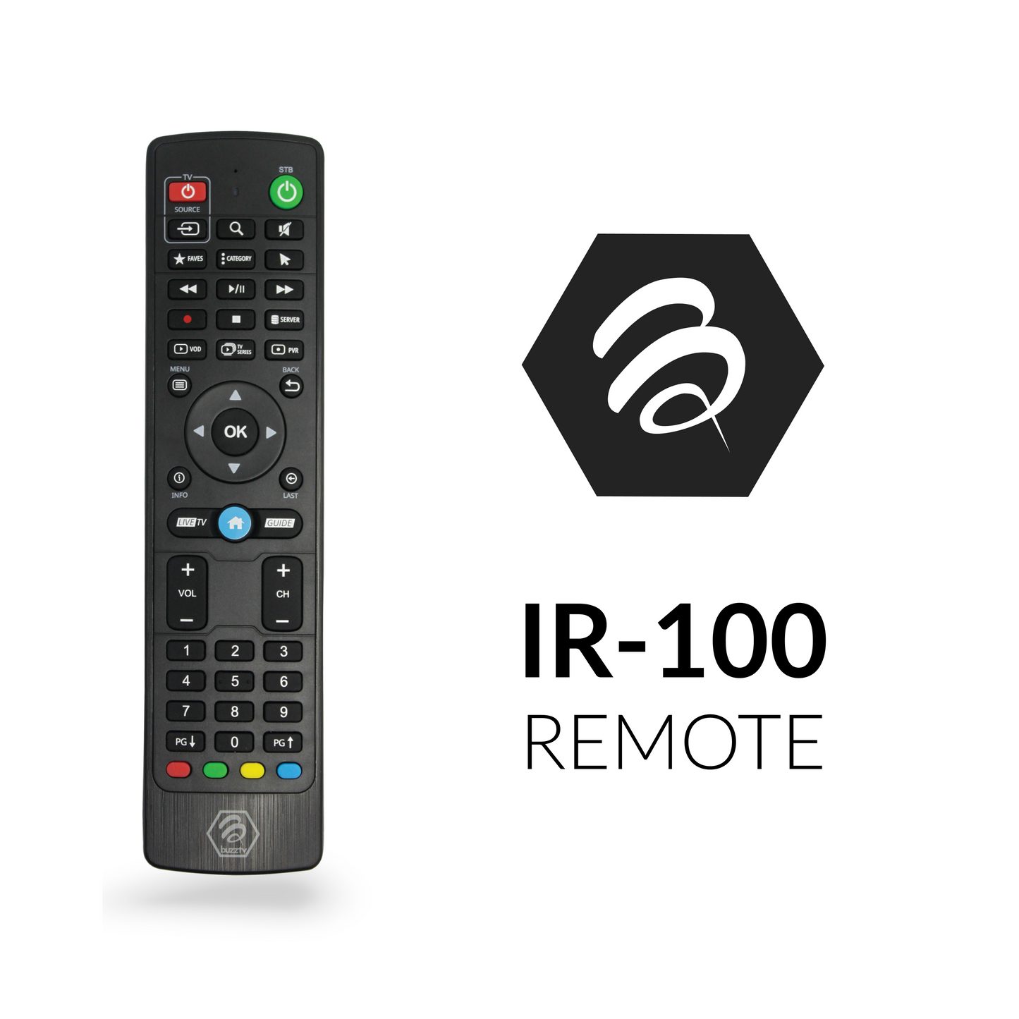 BuzzTV IR-100 factory replacement remote control