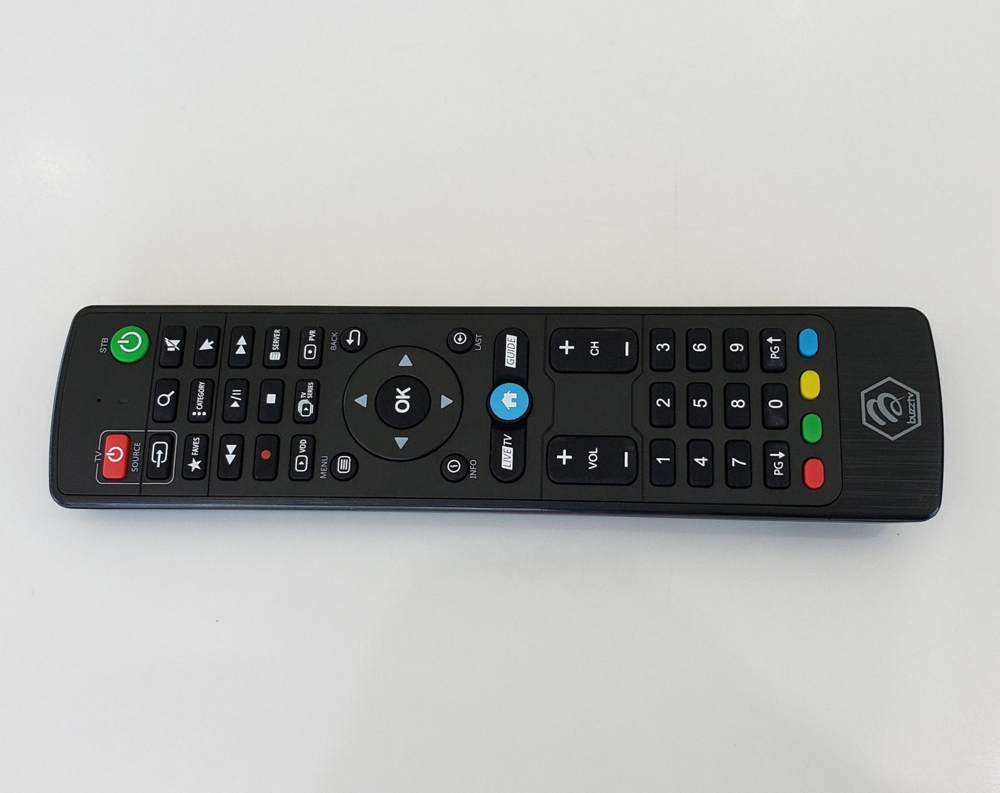 BuzzTV IR-100 remote button detail