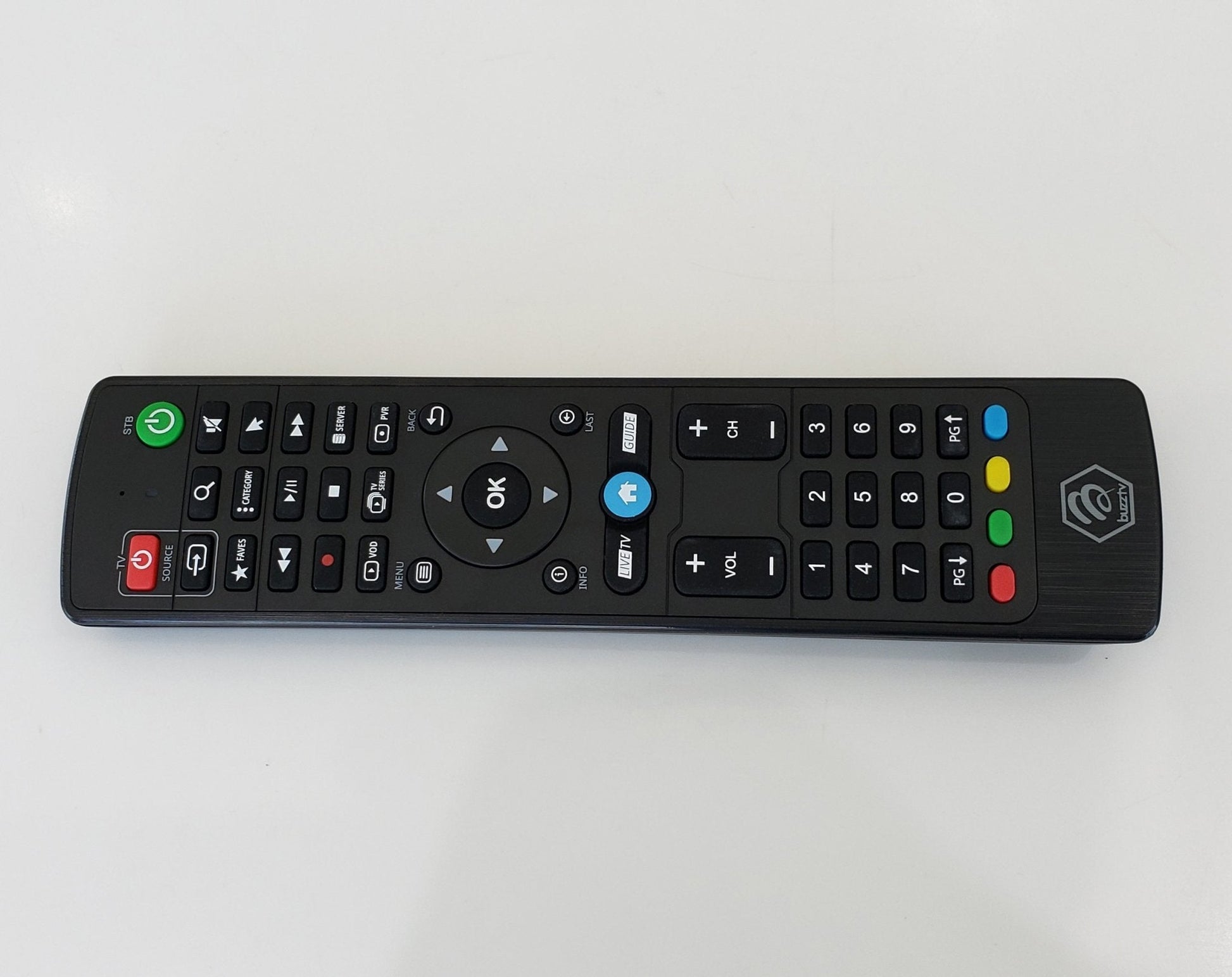 BuzzTV IR-100 remote button detail