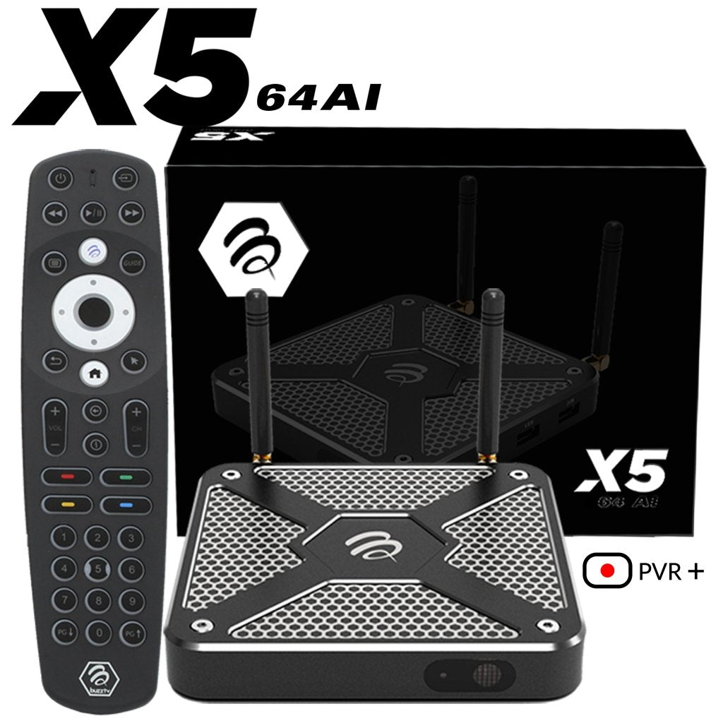 BuzzTV X5 64GB with BT-400 remote and retail box