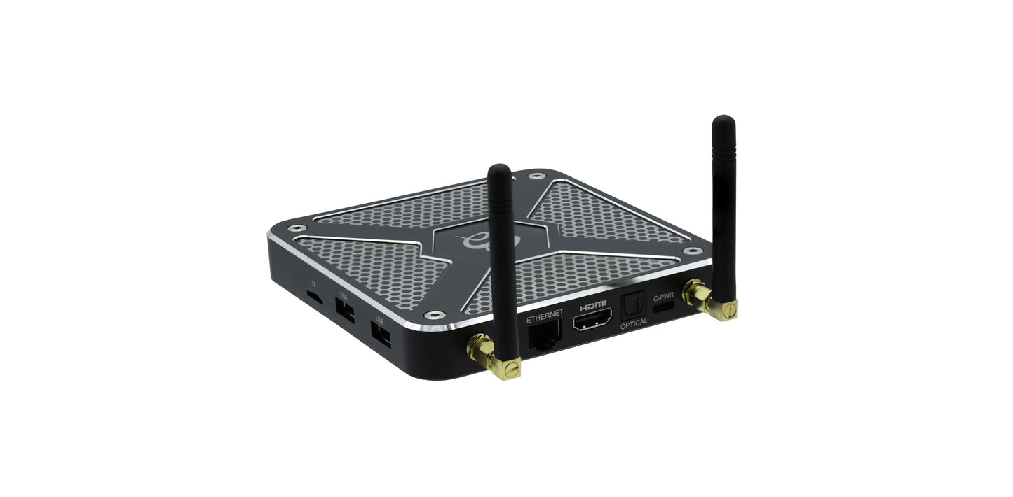 BuzzTV X5 AX-C – rear ports with Type-C power